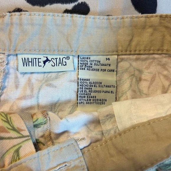🌺 Vintage 90s White Stag Floral Bermuda Shorts – Vintage Size 14 - Picture 5 of 8